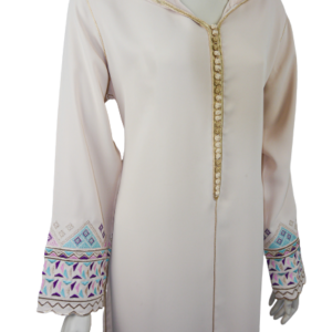 Djellaba à broderie colorée