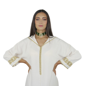 Djellaba à broderie dorée